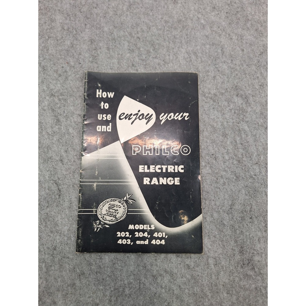 Philco Electric Range Manual